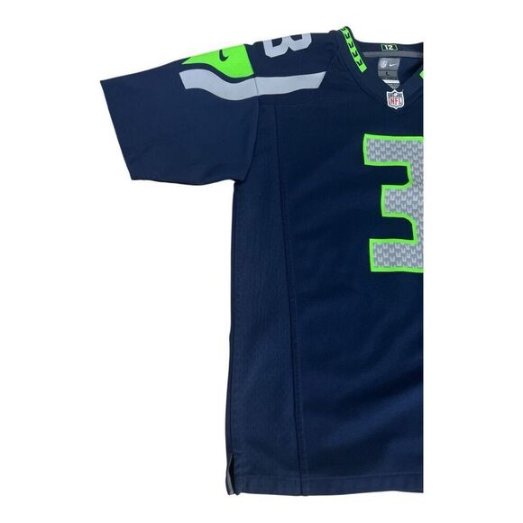 Nike Boys Seattle Seahawks #3 Russell Wilson NFL On Field Jersey Boys Size L - Picture 2 of 11